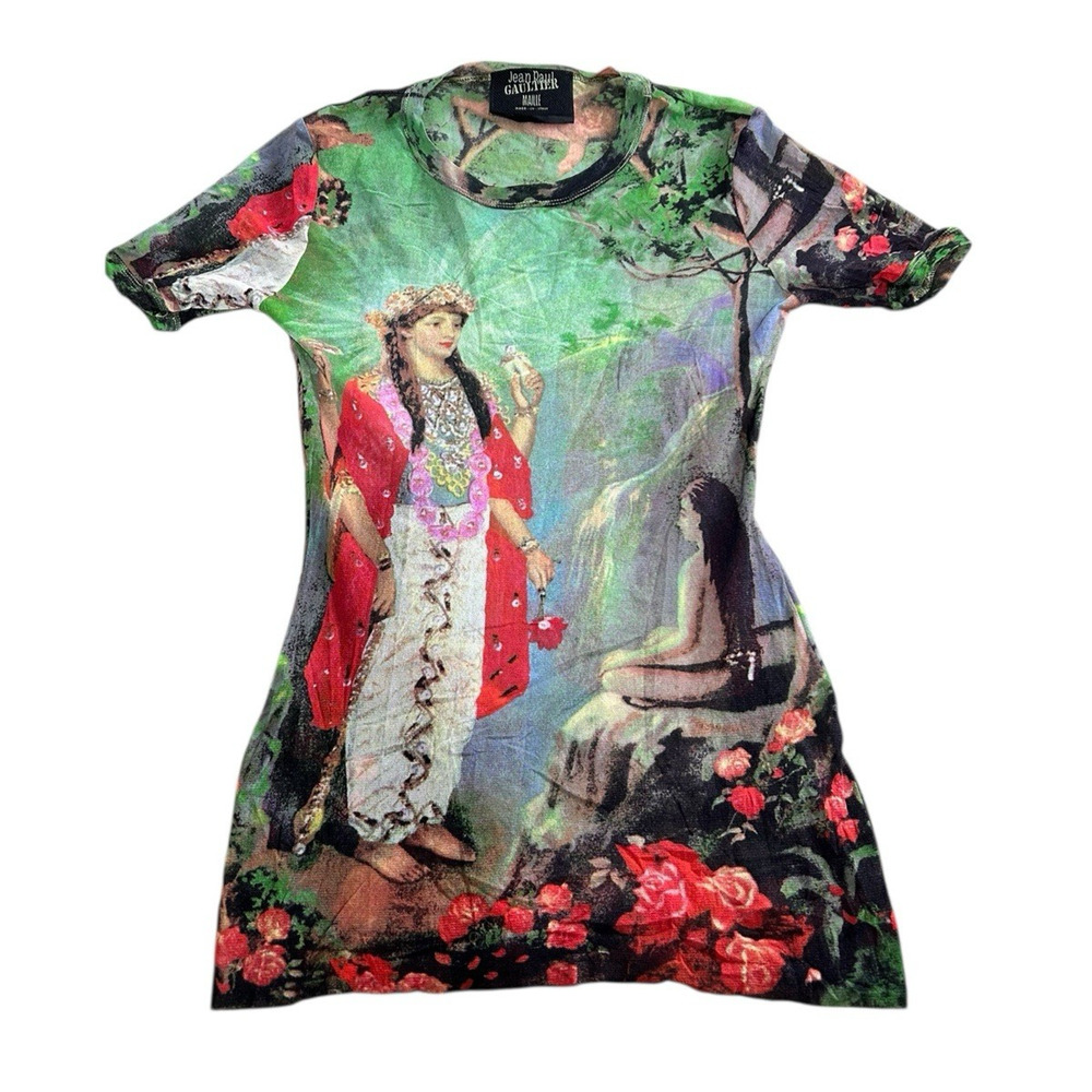Vtg 90's Jean Paul Gaultier Maille Fuzzi Sheer Mesh Top Sz M Rare Made Italy - Picture 7 of 7